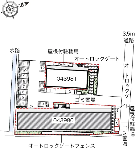 ★手数料０円★大阪市西成区山王　月極駐車場（LP）